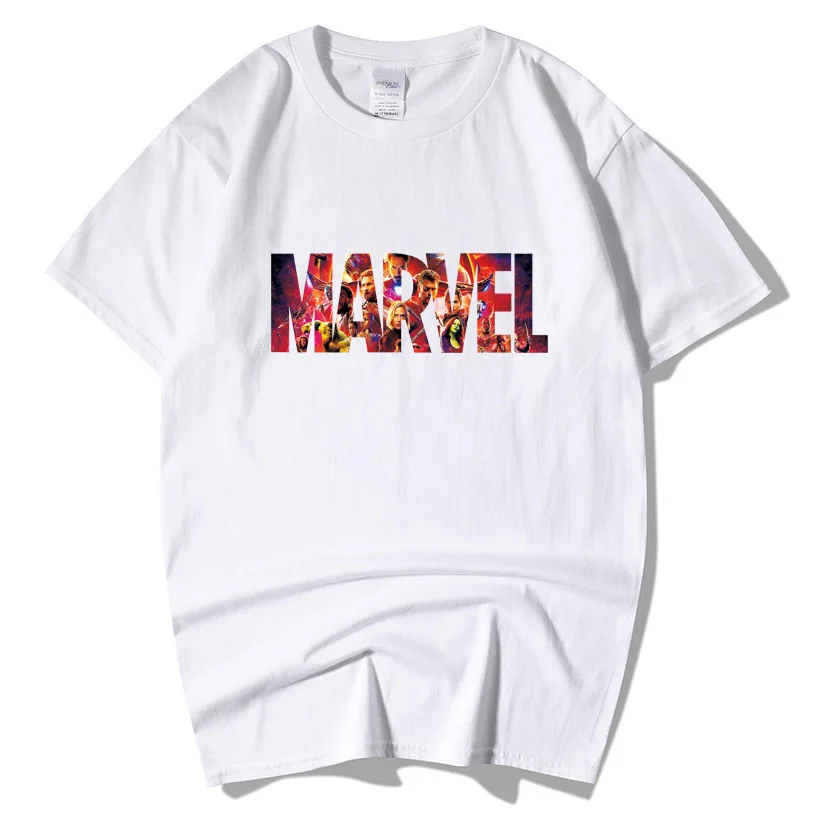 Футболка с героями мультфильмов Marvel avenggame Железный человек Супермен Captain America Flash