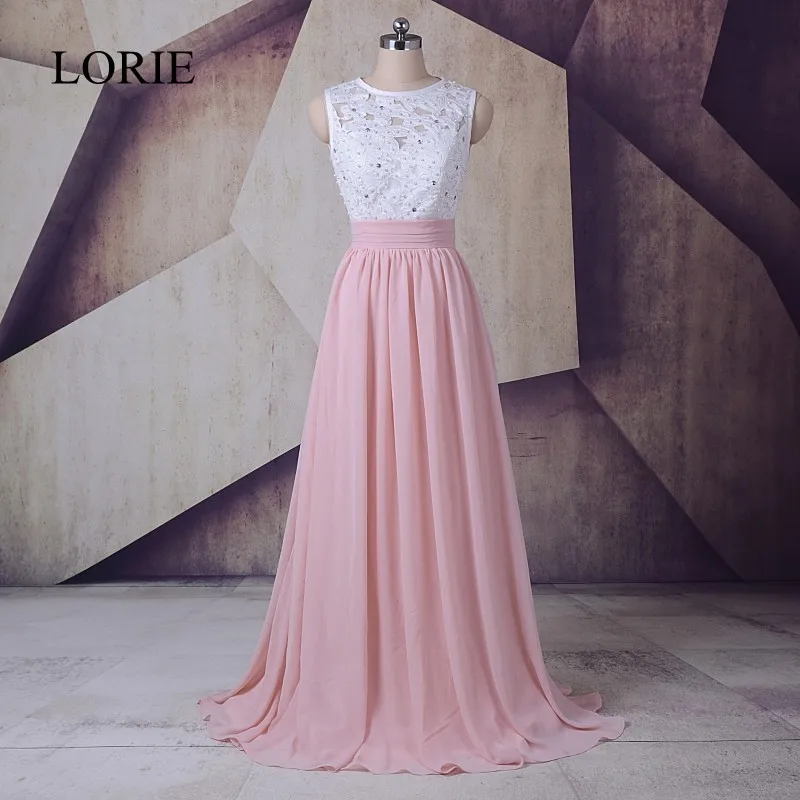 Элегантные Длинные свадебные платья 2018 г. LORIE Vestido de festa шифоновые вечерние с