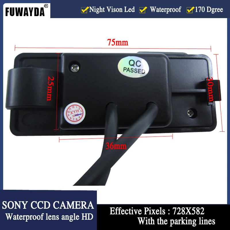 Бесплатная доставка Автомобильное зеркало заднего вида с чипом SONY CCD FUWAYDA