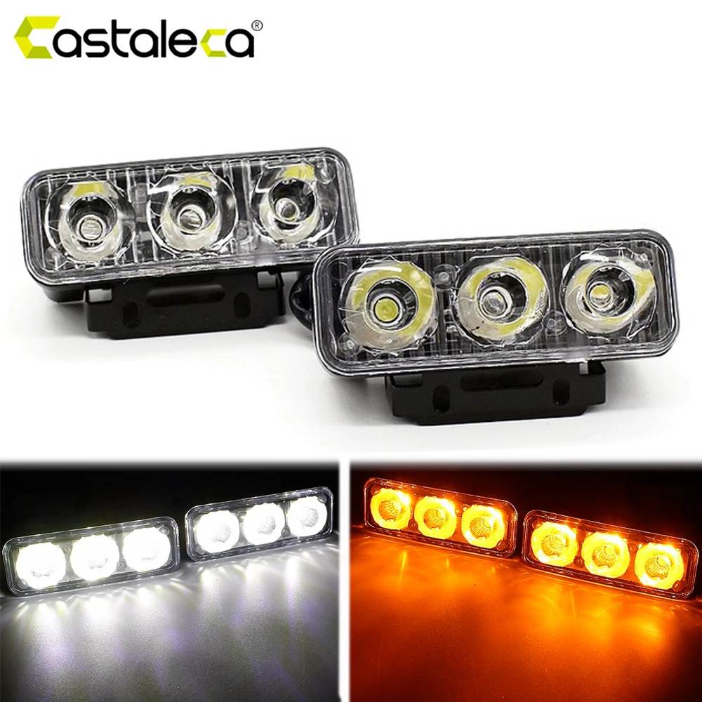 Автомобильные светодиодсветодиодный дневные ходовые огни Castaleca белый сигнал