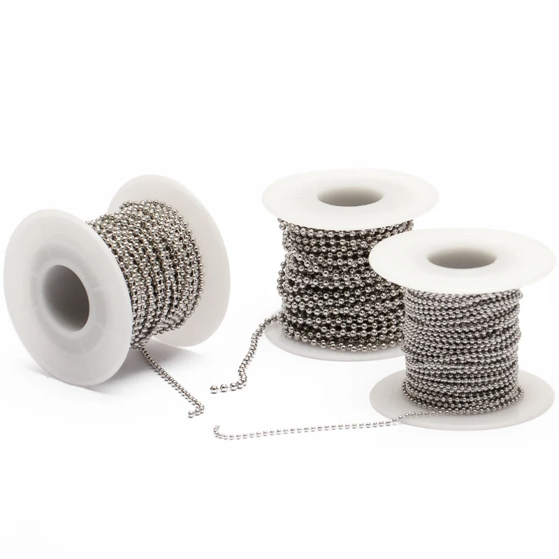 10 м/рулон цепочка из нержавеющей стали с бусинами Диаметр 1 2/1 5 мм 2 4 3 мм|Ювелирная