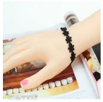 Браслеты sl220 с цветочным кружевом и искусственным замшевым ремешком Женские