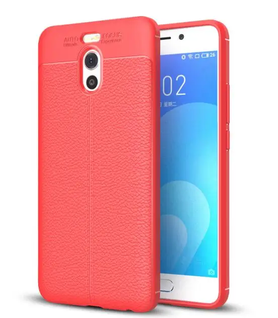 Красный Ultra Thin Shockproof Cover For M6 Note Luxury Litchi Skin PU Leather Coated TPU Back Case For Meizu Note 6 Protective Cases - Цвет: Красный