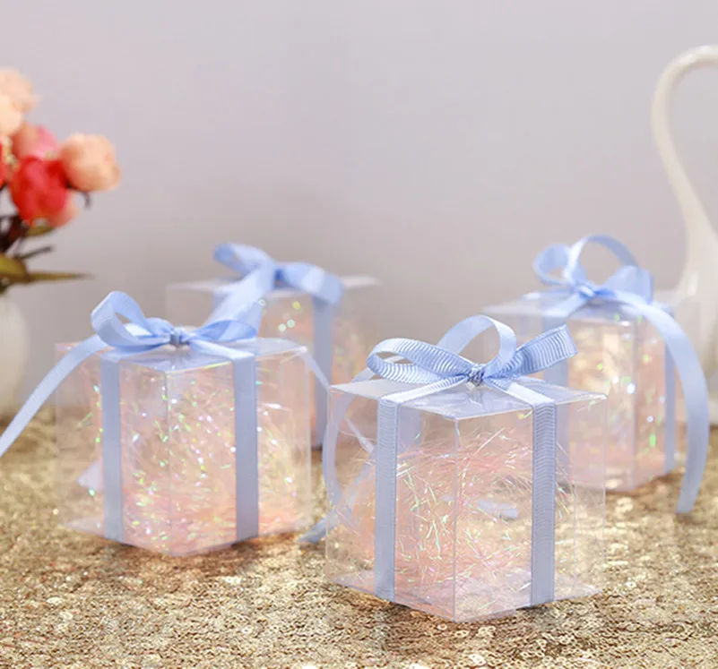 40 шт. новая коробка для конфет 6*6*6 см поставляется с корсажной лентой коробки