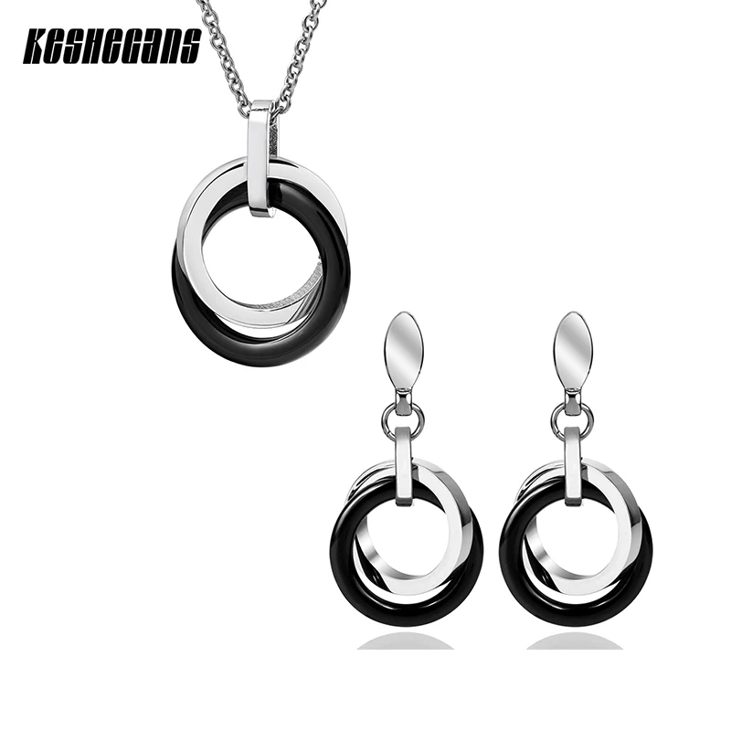 Комплект из колье и серёг черного цвета|jewelry sets for women|fashion jewelry setjewelry |