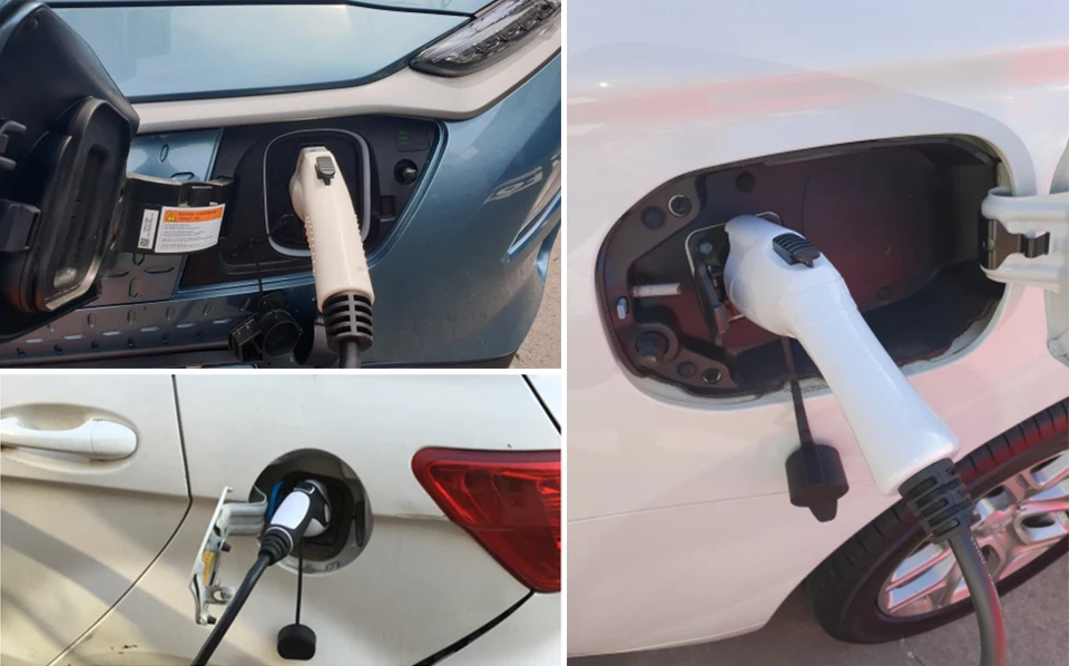 YKS-ESNES портативный EV зарядное устройство SAE J1772 16A ЕС стандартный разъем 5 м evse тип 1
