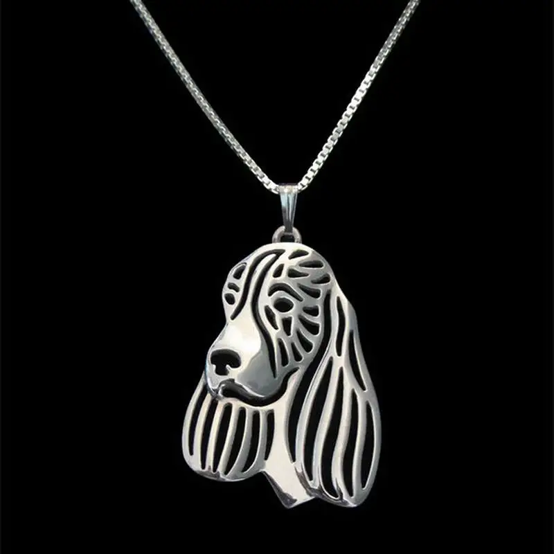 Female Alloy Pet Dog Pendant Necklaces Women's English Springer Spaniel Drop Shipping | Украшения и аксессуары