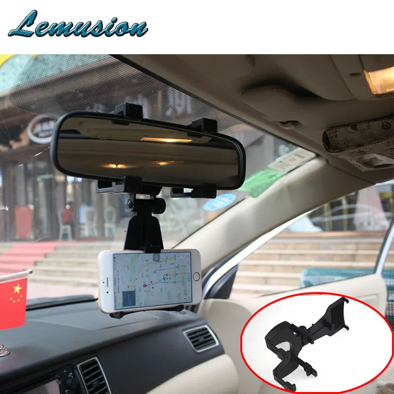 1 шт. Автомобильное зеркало заднего вида мобильный телефон Регулируемая