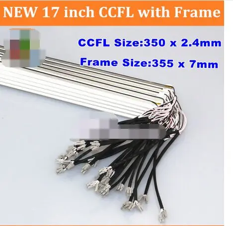 

20PCS NEW 17'' inch dual lamps CCFL with frame,LCD monitor lamp backlight CCFL with cover 350MM,FRAME:355mm x7mm