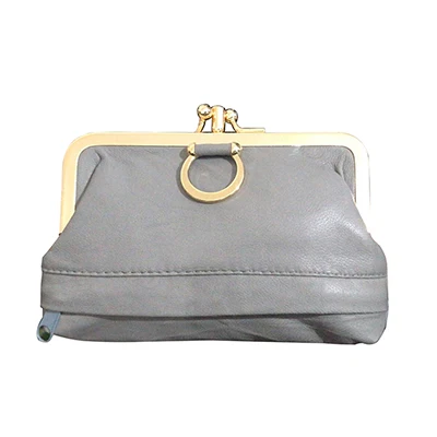034Gray BELLO TUTTI, Женский мини кошелек для монет, натуральная кожа, дизайн, кошелек для леди, с металлической застежкой, кошелек для мелочи, повседневная сумка - Цвет: 034Gray