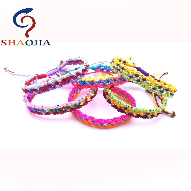 SHAOJIA 2017 модный красный браслет для женщин ручная вязка веревка счастливые