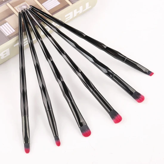 6pcs Профессиональный 10, 6 штук в партии, Тип Мягкие кисти для макияжа кисть для смешивания пудра румяна макияж кисть для теней для век тени для век Косметика инструмента dfd - Handle Color: 6pcs