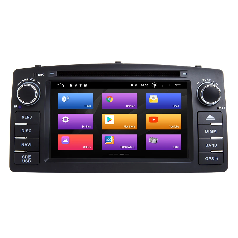 2 Din Android 9.0GPS радио Автомобильный мультимедийный для Toyota Corolla E120 BYD F3 2001 2002 2003 2004 2005 2006 головное устройство стереонавигация