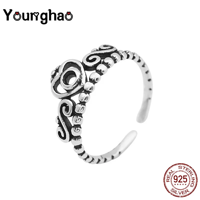 Younghao 2019 хит продаж серебряное кольцо с короной модный подарок для девочки