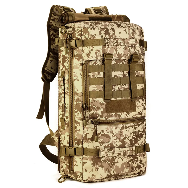Goedkoop 50L Grote Capaciteit Mannen Reistas Outdoor Bergbeklimmen Rugzak Wandelen Camping Multifunctionele Nylon Emmer Schoudertassen