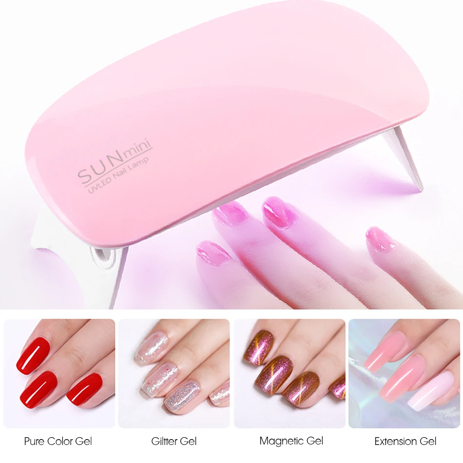 ROHWXY SUN UV mini Nail Dryer LED Lamp Micro USB Gel Varnish Curing Machine For Home Use Art Tools | Красота и здоровье