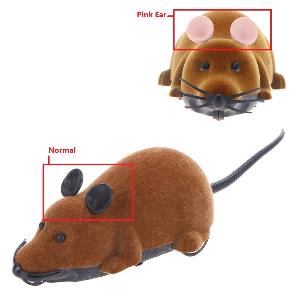 Brown Мышь игрушки беспроводной RC мышки для котов игрушки пульт дистанционного управления ложная мышь Новинка RC кошка забавная игра мышь игрушки для кошек - Цвет: Brown