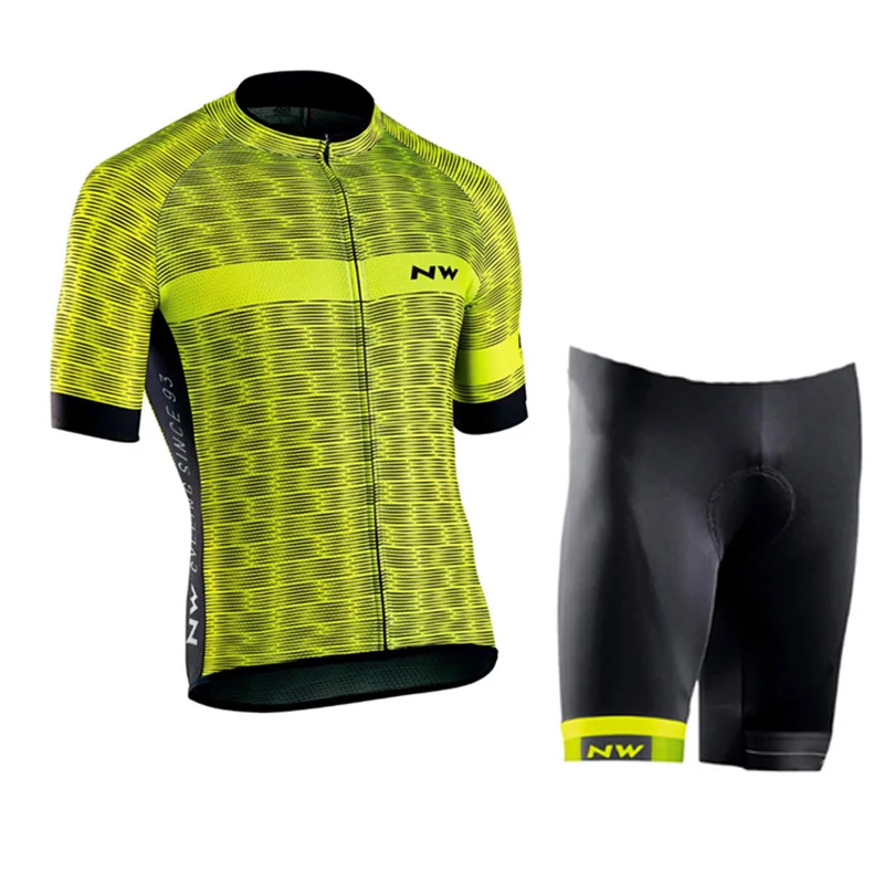 18 Jersey and shorts NW Лето Велоспорт Джерси Набор дышащий командный гоночный спортивный велосипед Джерси Мужская одежда для велосипеда короткий велосипед Джерси Northwave - Цвет: 18 Jersey and shorts