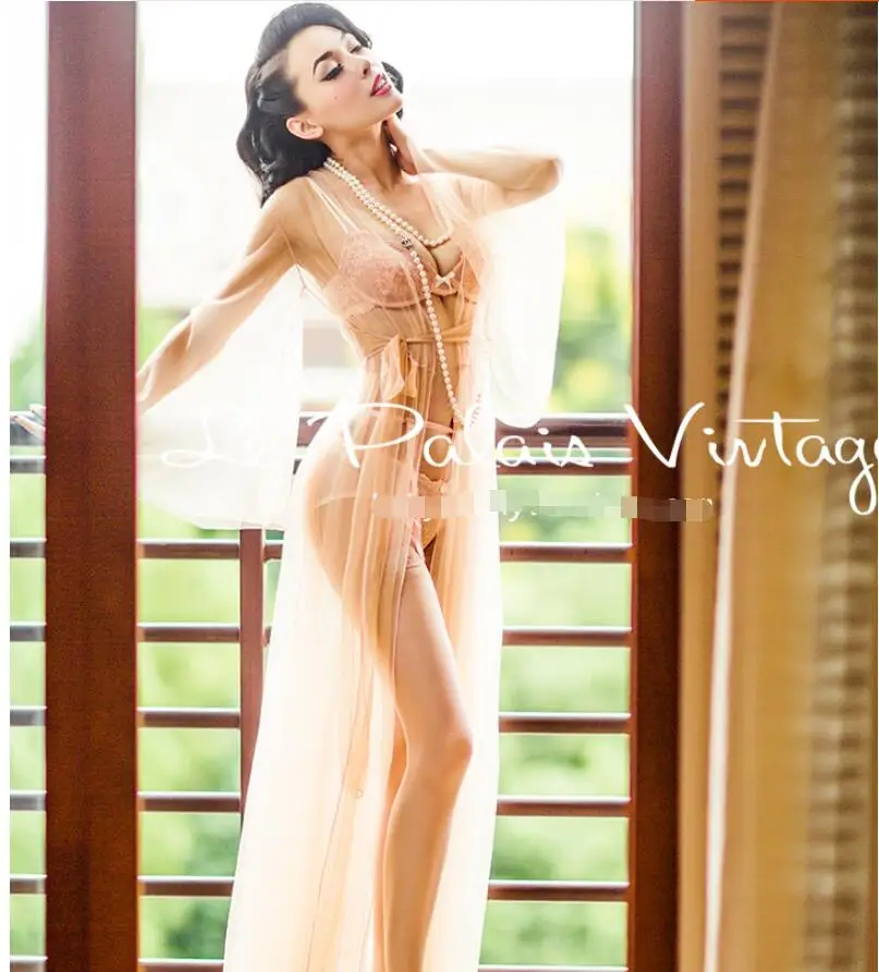 Женское Сетчатое платье в стиле ретро элегантное пикантное Длинное свободное