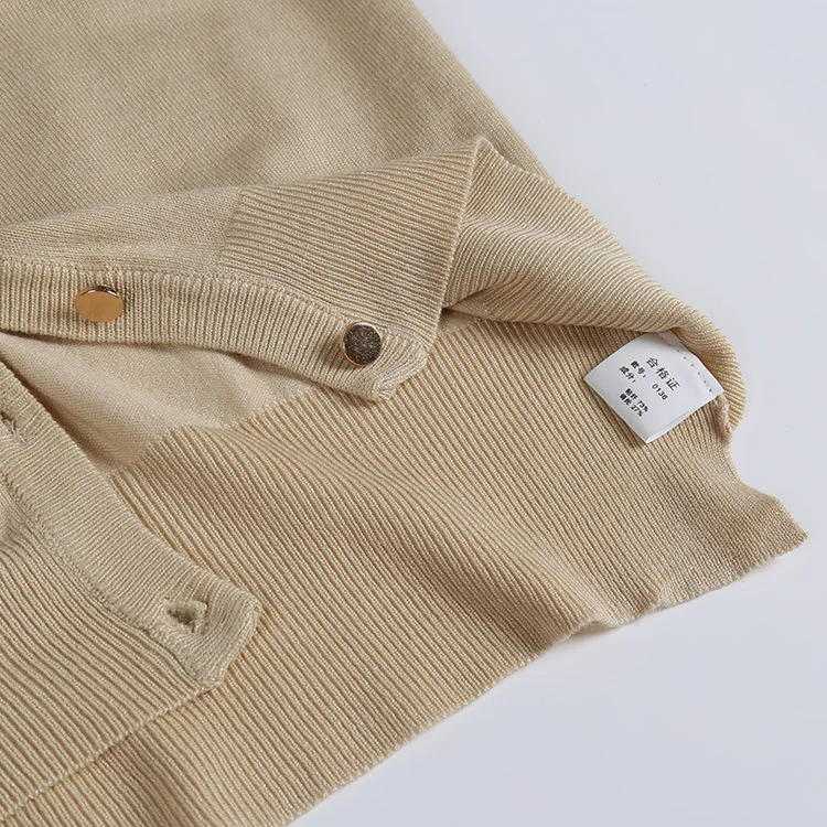 2017 New Pattern Loose Coat Korean Round Neck Long Sleeve Solid Color Thin Thickening All-match Outside The Ride Cardigan |
