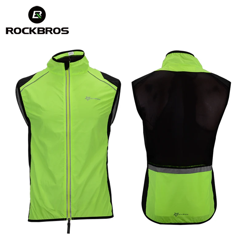 Веломайка ROCKBROS Мужская Светоотражающая майка спортивная куртка дышащий
