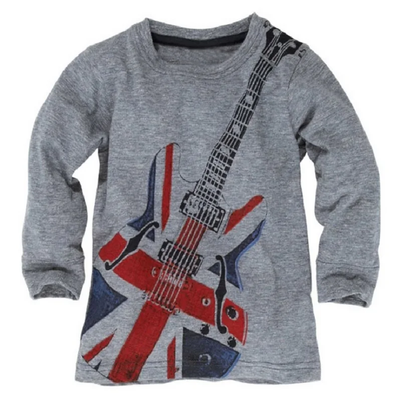 Guitar Boys t-shirts Children clothes Kids t shirts long sleeve tops all for children's clothing 100% Cotton | Детская одежда и