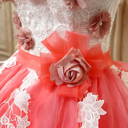 В наличии Дешевые Quinceanera платья Vestidos De 15 Anos Жемчуг Тюль 3D Цветы Румяна Розовый