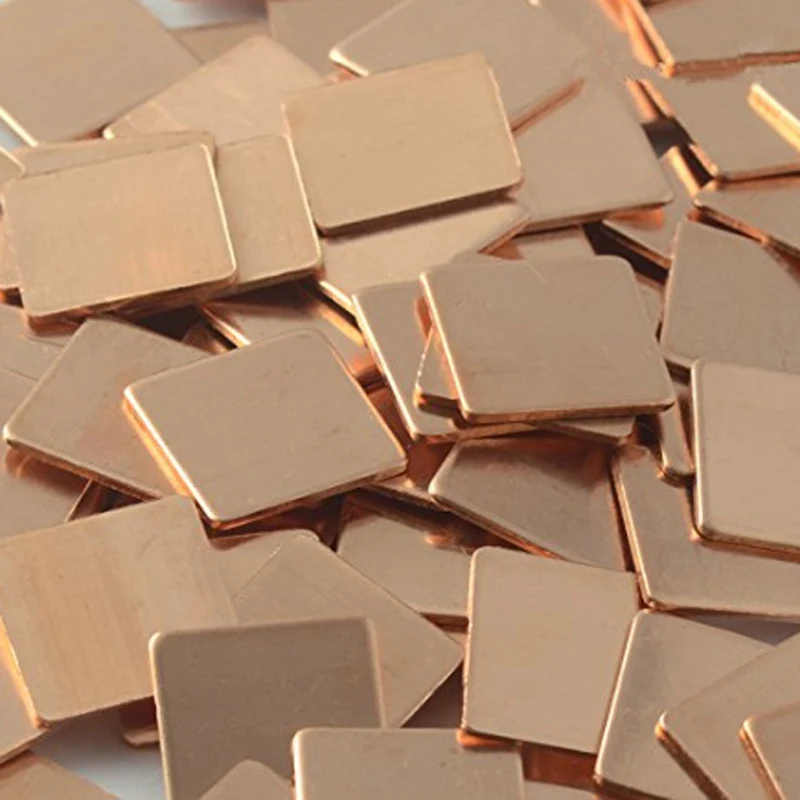 10pcs Copper Thermal Pad 20x20mm thickness 0.5mm Heatsink Shim For Laptop PC GPU VAG PAD | Компьютеры и офис