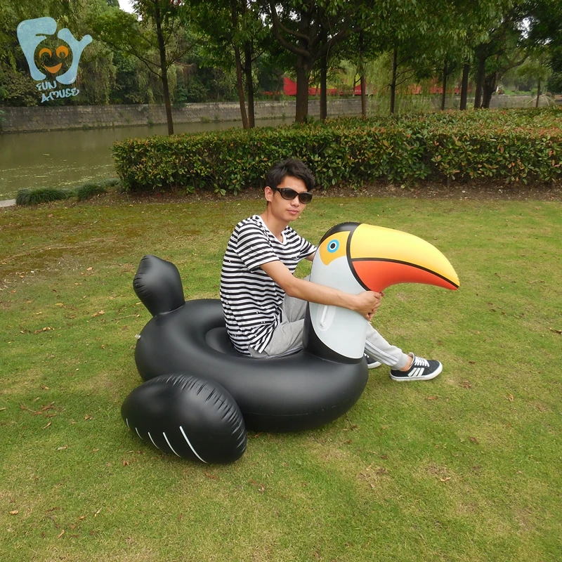 Плавательный поплавок надувной черный Toucan ездить на воде игрушки бассейн