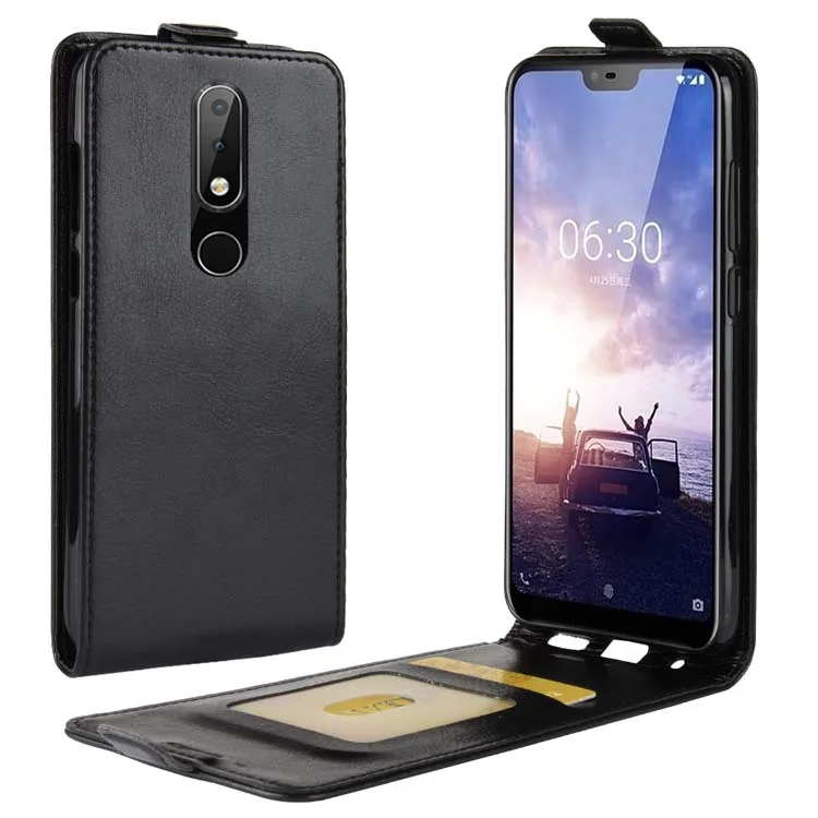 Вертикальный чехол С Откидывающейся Крышкой для Nokia X5 5 86 дюймов телефонные чехлы