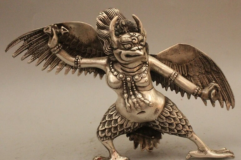 Подробная информация о 6 дюймовой тибетской буддистской серебряной мушке