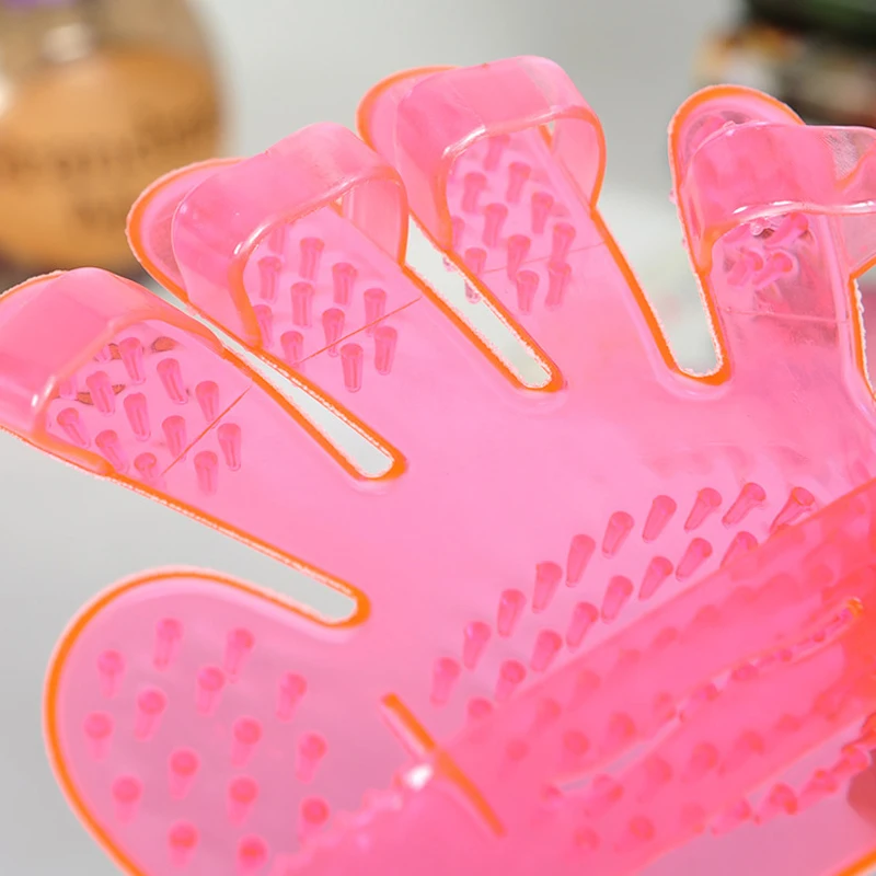HOOPET Applied Cat Dog Pet Healthcare Bath Massage Glove Brush Comb Washing Tool Pink Easy To Use | Дом и сад
