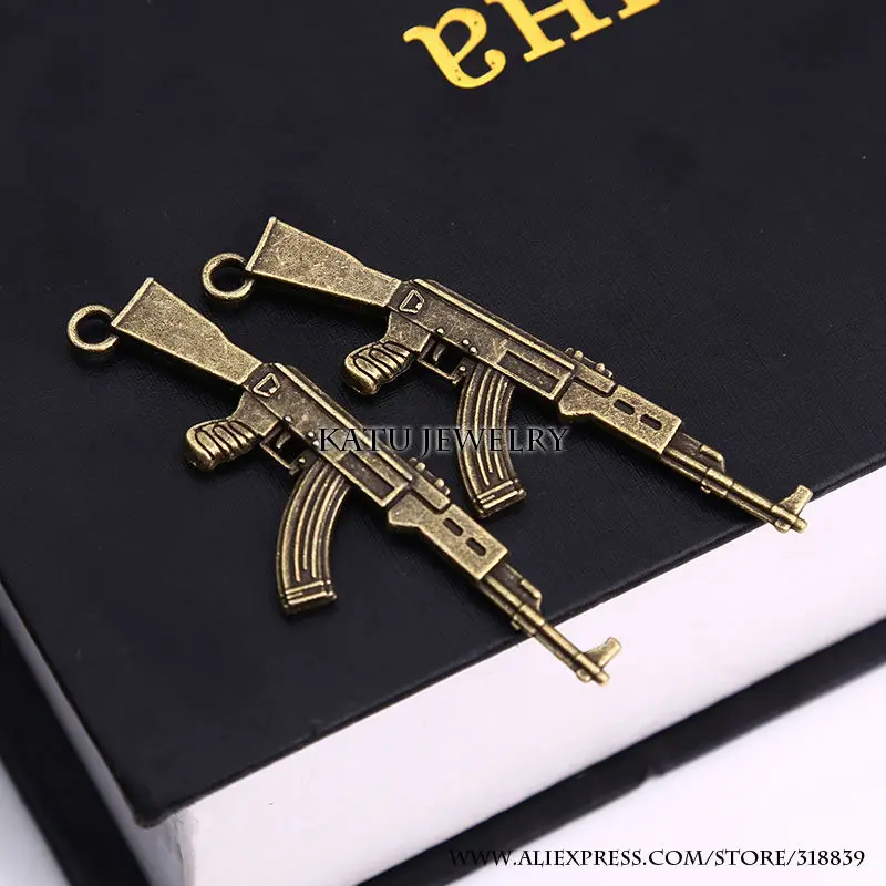 Винтажные латунные металлические амулеты AK47 для самостоятельного изготовления