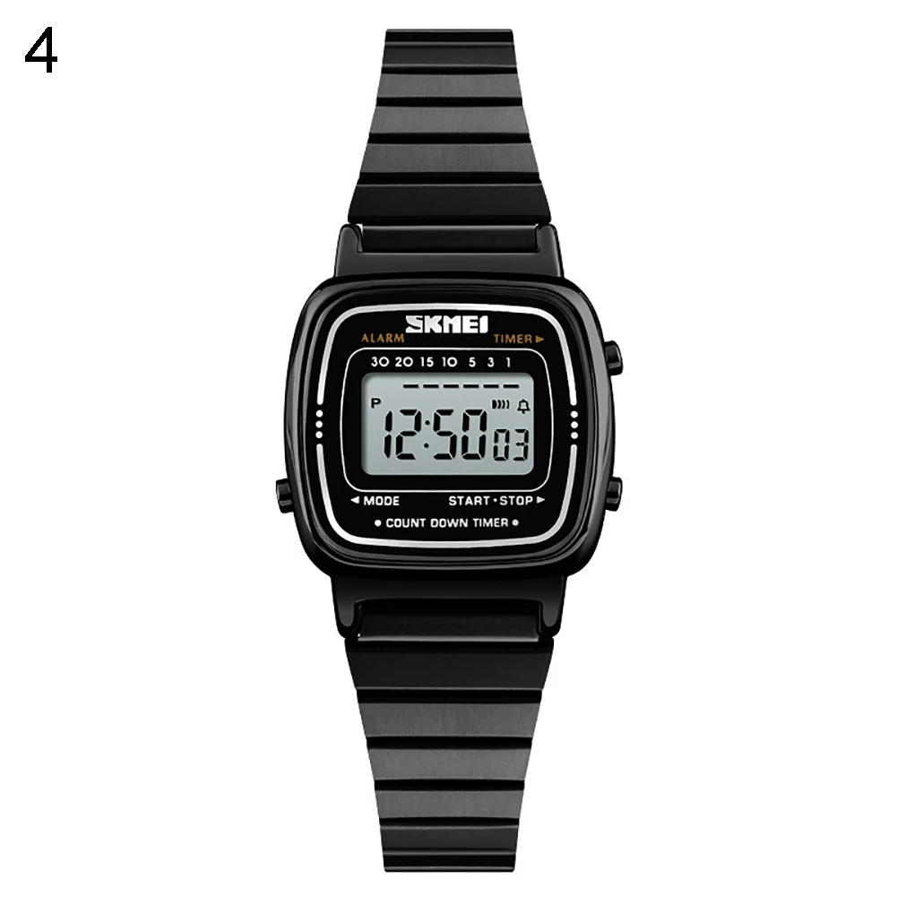 Горячие модные женские цифровые светящиеся водонепроницаемые наручные часы с