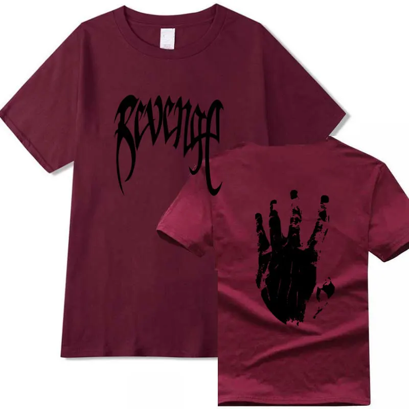 Xxxtentacion месть Футболка Мужская/Женская рэпер футболка camisetas hombre уличная Xxxtentacion Футболка мужская - Цвет: Red wine XTX143