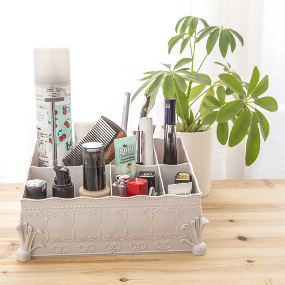 Ретро акриловый макияж косметический ящик для хранения кейс Кисть ручка