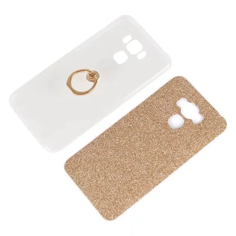 Блестящий Мягкий чехол для телефона из ТПУ с кольцом на палец Asus Zenfone 3 Max ZC553KL