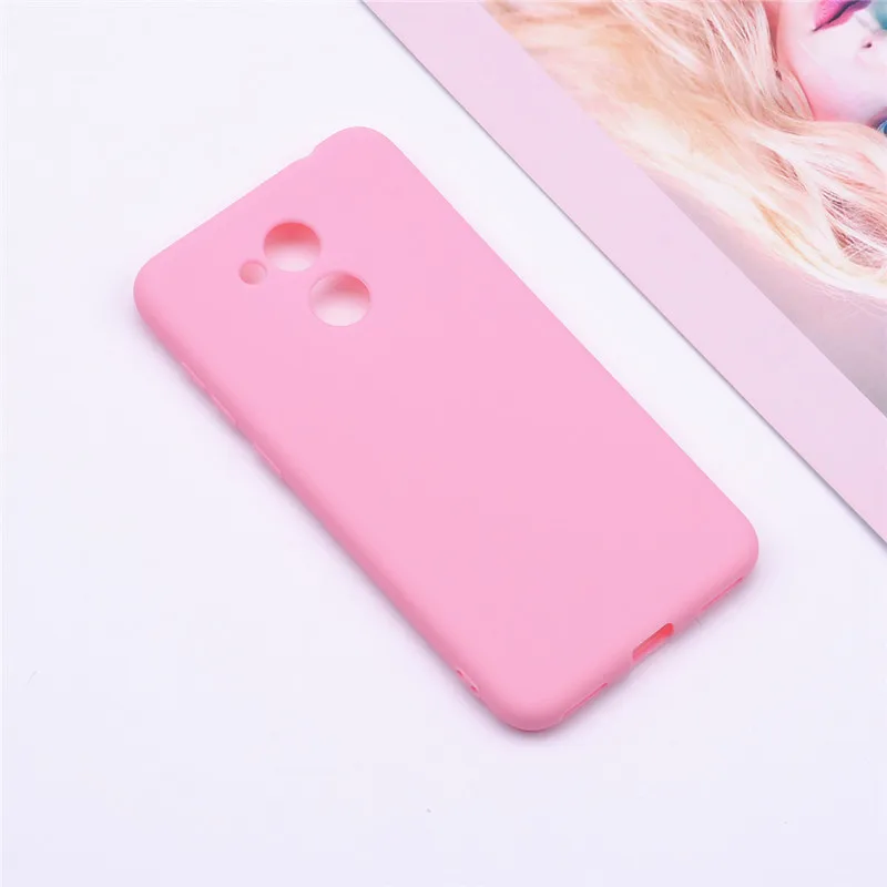Pink Чехол для Huawei Honor 6C Pro, чехол для Honor 6C PRO, мягкий силиконовый цветной чехол для телефона, чехол для Huawei Honor 6C Pro, 5,2 дюймов, сумка, чехлы - Цвет: Pink