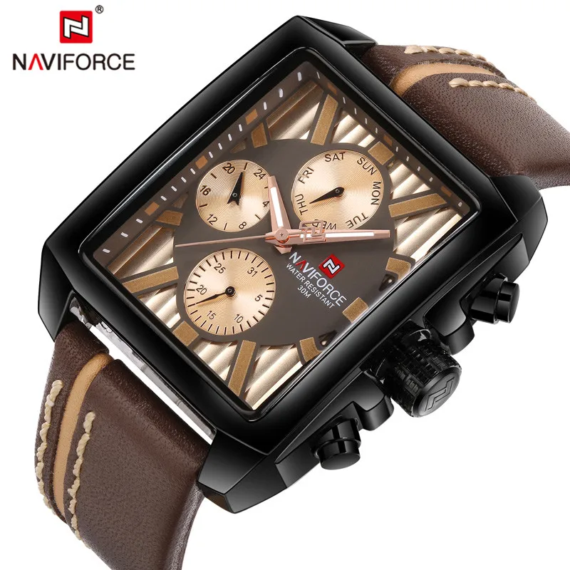 NAVIFORCE мужские часы Дата Неделя спортивные Топ бренд Роскошные военные армейские