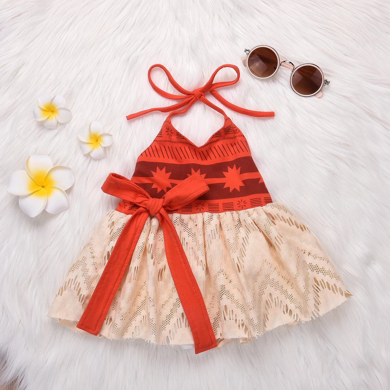New Toddler Kid Baby Girl Bowknot Sleeveless Bandage Dress Sundress Clothes Summer Casual Mesh V-neck A-line Dresses | Детская одежда и