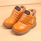 AFDSWG зимняя детская обувь, черные плюшевые теплые ботинки для девочек, желтые зимние ботинки для мальчиков, коричневые детские ботинки, детские ботинки
