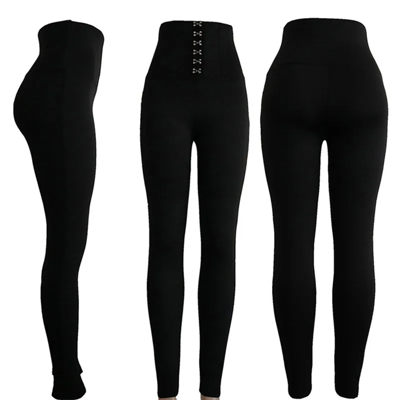 Повседневные черные облегающие леггинсы для фитнеса брюки женская одежда