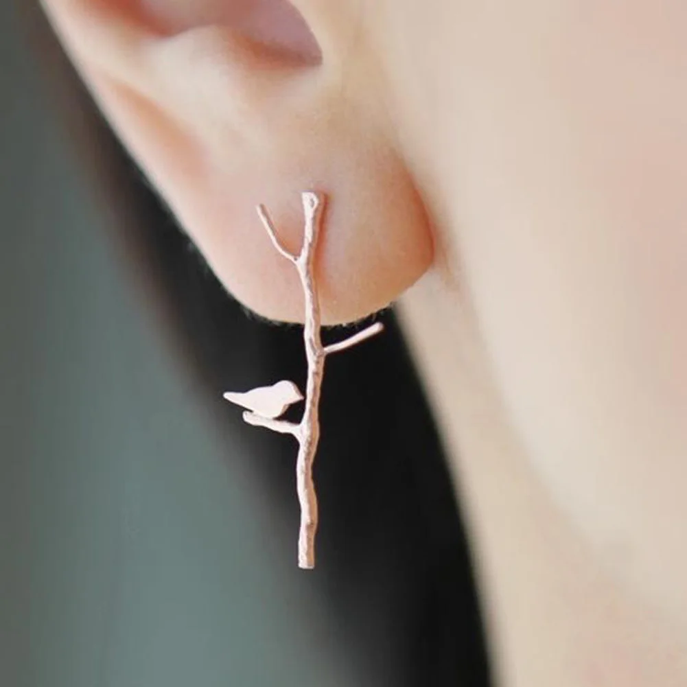 Модные уникальным дизайнерским рисунком Золотой Цвет металлический древовидные