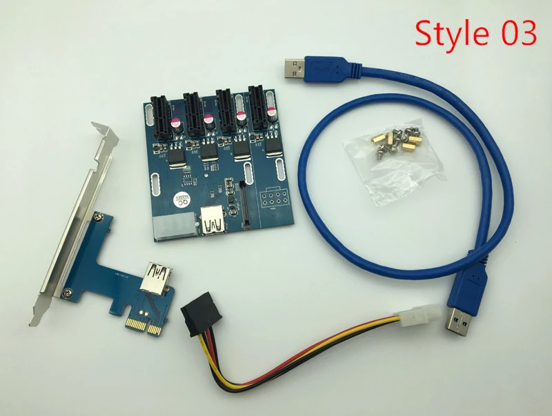 Расширительный комплект PCI E 1 3 порта и 4 Express мультипликатор концентратор