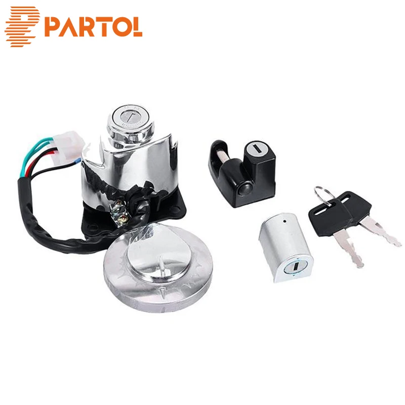 Partol прочная металлическая конструкция топливный бак мотоцикла Кепки хром