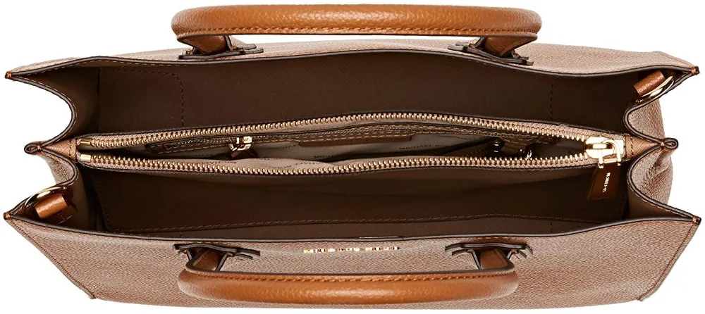 Michael Kors Mercer Ladies Large Leather Tote Handbag (Acorn/Gold) Luxury Handbags For Women Bags Designer by MK | Багаж и сумки