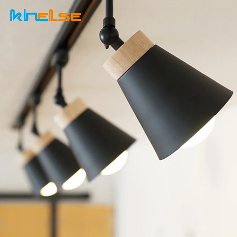 Светодиодный Трековый светильник в скандинавском стиле цветной направляющий