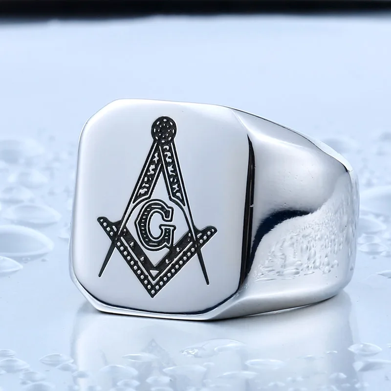 Масонское кольцо для мужчин из нержавеющей стали масонская перстень кольца