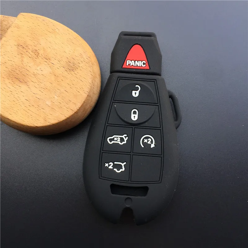 6 кнопочный силиконовый чехол для автомобильного ключа Chrysler Jeep Dodge Grand Caravan Durango