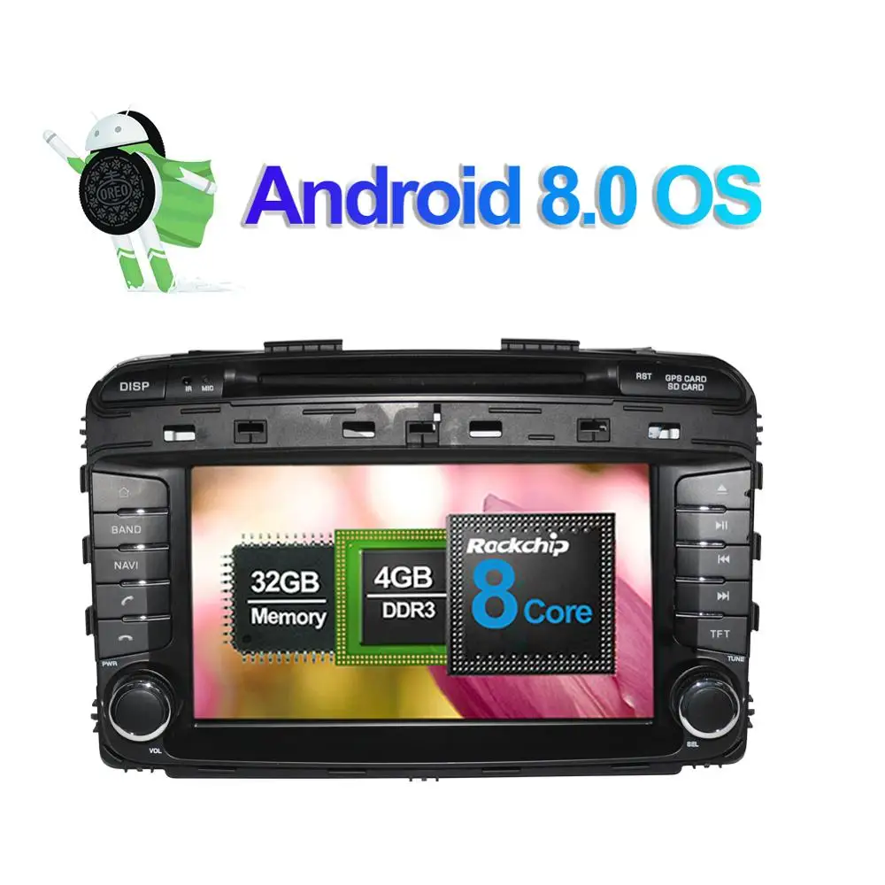8 дюймовый Android 7 1/8 0 Восьмиядерный 4 Гб ОЗУ 32 ПЗУ автомобильное радио стерео GPS